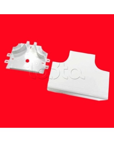 Угол Т-образный 100х40 с задней стенкой и разделителями для кабель-канала серии ARC-LAN, огнестойкость E15-E110 Экопласт 576414-E110 в Октябрьском Аксессуары для кабель-канала Pintop.ru