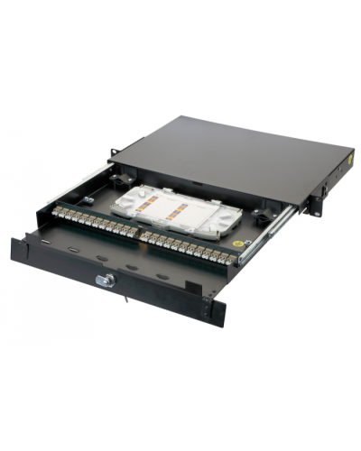 Оптическая панель серии 47D-24, 19 1U 16 дуплекс LC адаптеров, OM2 Eurolan (47D-24-20-2L-16-11BL) в Октябрьском Кросс оптический Pintop.ru