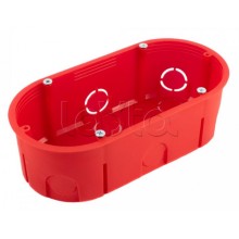 Коробка установочная двухместная безгалогенная (HF) 140х68х46 (94шт/кор) Промрукав (80-0540С)