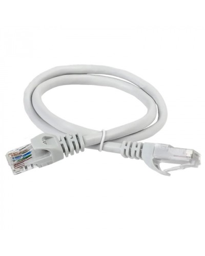 ITK Коммутационный шнур (патч-корд) кат.5Е UTP 1м серый (PC01-C5EU-1M) в Октябрьском Патчкорды (медные) Pintop.ru