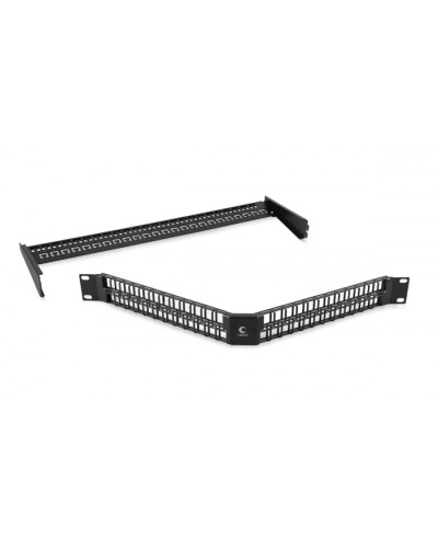 Угловая модульная патч-панель 19, 48 портов, 1U Cabeus (PLBHD-48-CON) в Октябрьском Патч панель Pintop.ru