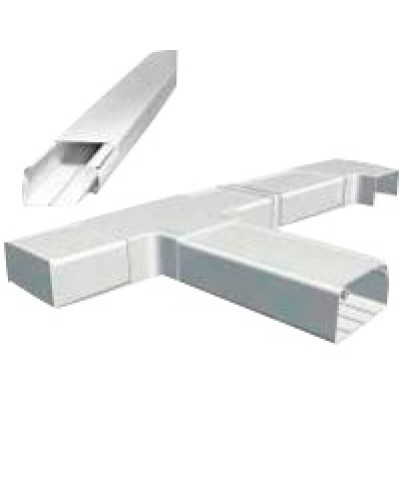 Короб 120х50 мм со съемной перегородкой, 2 метра, белый LANMASTER (LAN-CT120x50-WH) в Октябрьском Аксессуары для лотков Pintop.ru