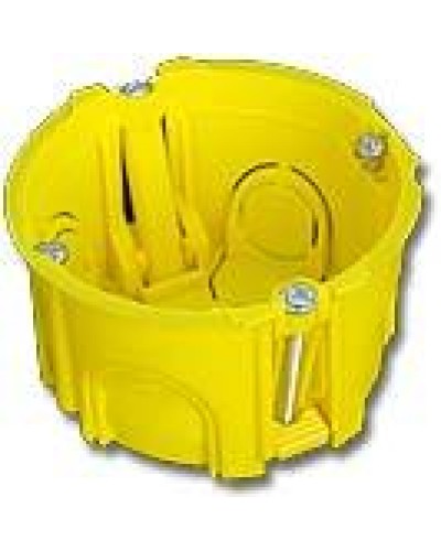 Коробка подрозеточная в стену для суппорта 45x45, желтая TWT TWT-BX45x45-YL в Октябрьском Распределительные коробки Pintop.ru