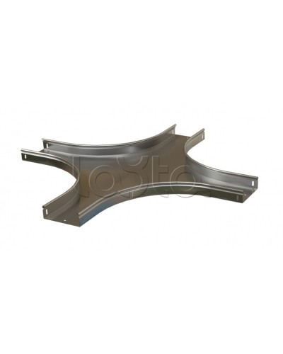 Ответвитель X-образный горизонтальный плавный Hyperline RST-CXS-200-80-0,8-R100-SZ в Октябрьском Аксессуары для лотков Pintop.ru