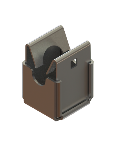 Держатель для прутка Ø 8 мм Быстрый монтаж INOX304 КМ-профиль (DBM-D8 INOX304) в Октябрьском Аксессуары для лотков Pintop.ru