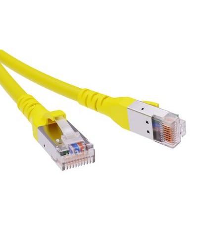 Патч-корд экранированный CAT6A SF/UTP 4х2, LSZH, желтый, 1м DKC RN6ASF4510YL в Октябрьском Патчкорды (медные) Pintop.ru