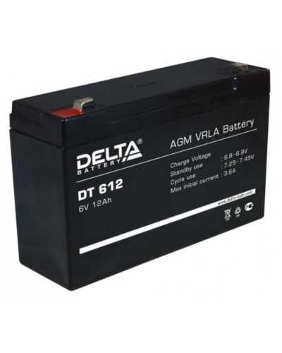 Аккумулятор свинцово-кислотный Delta DT 612 в Октябрьском Электротехническое оборудование Pintop.ru
