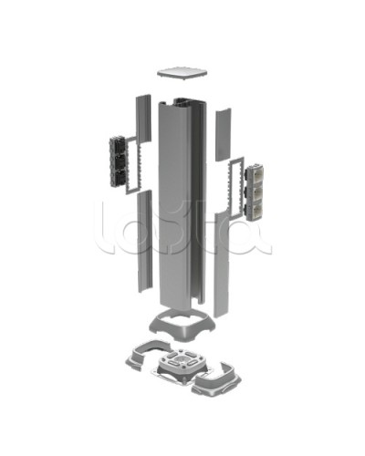 Колонна алюминевая 0,71 м, цвет светло-серебристый металлик DKC 09591 в Октябрьском Аксессуары для стоек и шкафов Pintop.ru
