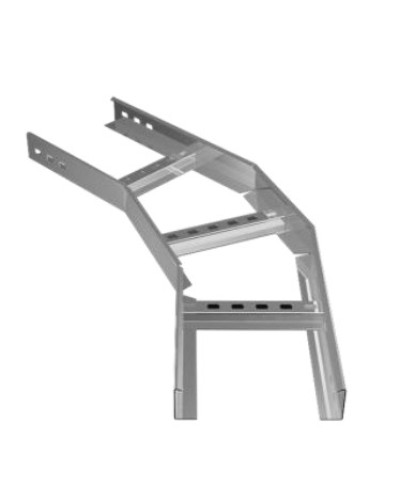 Угол горизонтальный 45° 300х80 (1,2) для лестничного лотка ПожТехКабель (650-314) в Октябрьском Кабельные лотки Pintop.ru