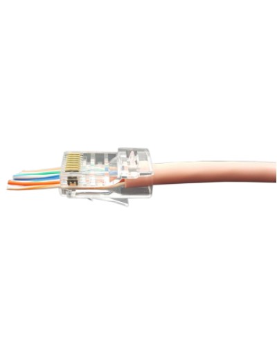 Разъем легкой оконцовки RJ-45 (8P8C) под витую пару Hyperline (PLEZ-8P8C-U-C5-100) в Октябрьском Патч-корды и пигтейлы Pintop.ru