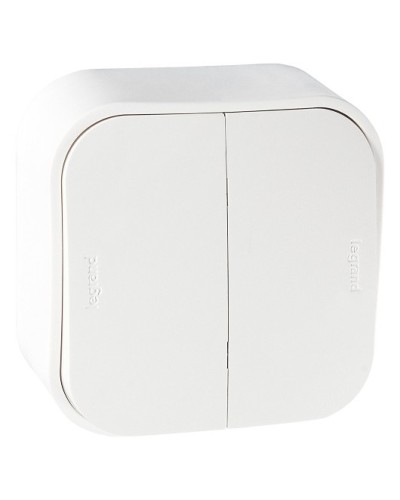 Выключатель двухклавишный Quteo Legrand (782202) в Октябрьском Аксессуары для кабель-канала Pintop.ru