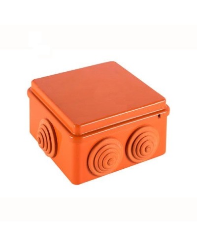 JBS100 Коробка огн. E110, о/п 100х100х55мм, без галогена, 6 вых., IP55, 10P, (0,15-2,5 мм2), цвет оранж. Экопласт (43427HF) в Октябрьском Распределительные коробки Pintop.ru