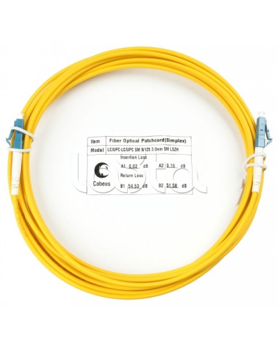 Шнур оптический simplex LC-LC 9/125 sm 7м LSZH Cabeus FOP(s)-9-LC-LC-7m в Октябрьском Патч-корды оптические Pintop.ru