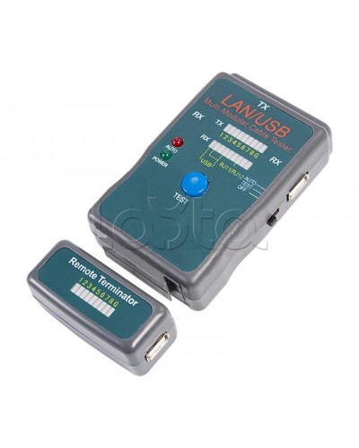Тестер кабеля универсальный RJ-45+USB (HY-251454CT) REXANT 12-1011 в Октябрьском Тестеры для систем видеонаблюдения Pintop.ru