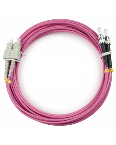 Шнур оптический duplex SC-ST 50/125 mm OM4 25м LSZH Cabeus FOP-50-OM4-SC-ST-25m в Октябрьском Патч-корды оптические Pintop.ru
