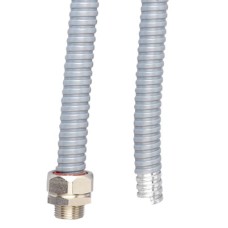 Металлорукав DN 26мм в ПВХ изоляции, Dвн 26,5 мм, Dнар 31,5, 25 м, цветсерый DKC 6071R-027