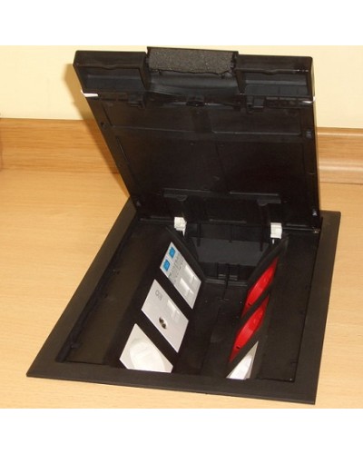 Люк в пол на 6 модулей (45х45мм) с суппортом и коробкой, пластик Экопласт 70062 в Октябрьском Системы лючков и колонн Pintop.ru