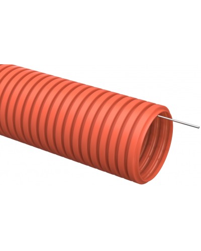Труба гофр. ПНД 20 мм с зондом (100 м) IEK (CTG20-20-K04-100) в Октябрьском Труба гофрированная Pintop.ru