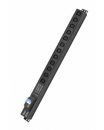 Блок распределения питания вертикальный для 19 шкафов DKC R5VIEC12CBOP в Октябрьском Блоки розеток Pintop.ru