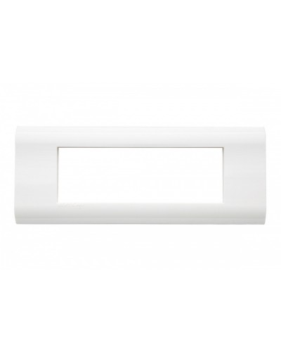 Рамка французский стандарт 6 модулей 45 × 22,5 мм, белый Eurolan (16M-00-06WT) в Октябрьском Комбинированные настенные розетки Pintop.ru