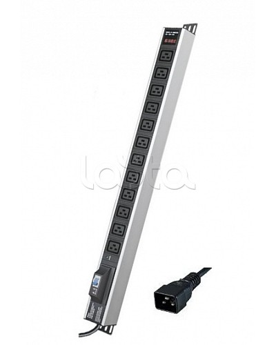 Блок распределения питания вертикальный для 19 шкафов DKC R5V12CBOPCDC19 в Октябрьском Блоки розеток Pintop.ru