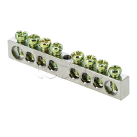 Шина PEN "ноль-земля" (6x9мм) 8 отв. цинк крепеж по центру EKF PROxima (sn1-63-08)