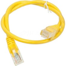 Патч-корд RJ45 - RJ45, 4 пары, UTP, категория 5е, 1.5 м, желтый, LSZH LANMASTER LAN-PC45/U5E-1.5-YL