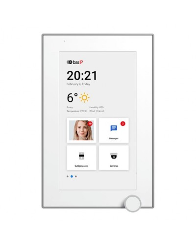 IP-видеодомофон BAS-IP AZ-07L WHITE в Октябрьском Абонентские IP устройства Pintop.ru