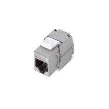 Вставка Keystone Jack RJ-45(8P8C), категория 5e, 110 IDC, угол заделки 180 градусов, без инструмента (Toolless), экранированная, белая