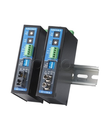 Конвертор RS-232/422/485 в оптику MM (ST)Moxa ICF-1150I-M-ST-T в Октябрьском Дополнительное оборудование для ОПС Pintop.ru
