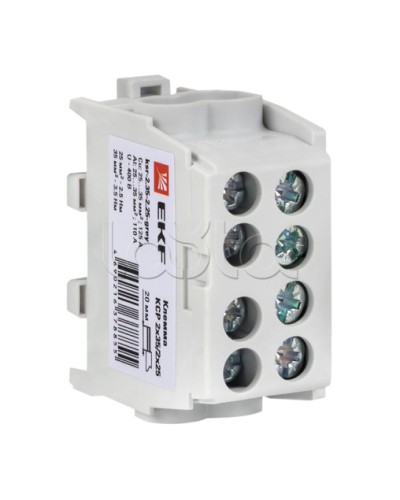 Клемма распределительная КСР с двойным винтом 2x35/2x25 серая EKF PROxima (ksr-2.35-2.25-grey) в Октябрьском Клеммные колодки Pintop.ru