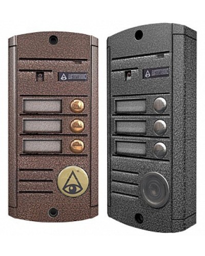 Видеопанель вызывная накладная на 3 абонента Activision AVP453 (PAL, медь) в Октябрьском Вызывные видеопанели малоабонентные Pintop.ru