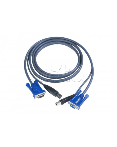 КВМ-кабель с интерфейсами USB, VGA (3м) ATEN 2L-5003U в Октябрьском Видеоусилители, Модуляторы, Делители Pintop.ru