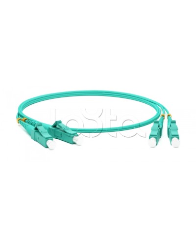 Патч-корд волоконно-оптический Hyperline FC-D2-503-FC/PR-LC/PR-H-3M-LSZH-AQ в Октябрьском Патч-корды оптические Pintop.ru