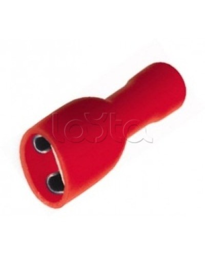 Клемма плоская полностью изолированная 0.5-1.5 мм² (КППИ гнездо - 5мм) (100шт/уп) REXANT 08-0611 в Октябрьском Клеммные колодки Pintop.ru