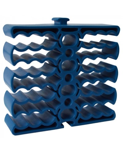 Кабельная гребенка на 24 кабеля, синяя LANMASTER (LAN-CCLP24-BL) в Октябрьском Аксессуары для стоек и шкафов Pintop.ru