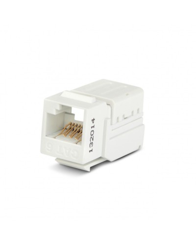 Вставка Keystone Jack RJ-45(8P8C) Hyperline KJNE-8P8C-C6-90-WH в Октябрьском Модули Keystone Pintop.ru