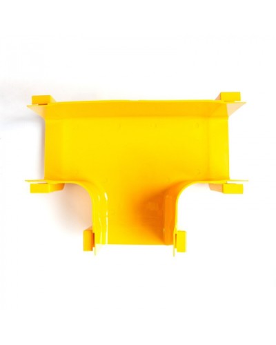 Т-соединитель оптического лотка 240 мм, монтаж без соединителей, желтый LANMASTER (LAN-OT240-ET/NC) в Октябрьском Коммутационные изделия Pintop.ru