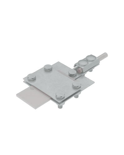 Универсальный контрольный соединитель полоса до 40 мм пруток Ø 5-8 мм INOX304 КМ-Профиль (UKS-B40-D5-8 INOX304) в Октябрьском Аксессуары для лотков Pintop.ru