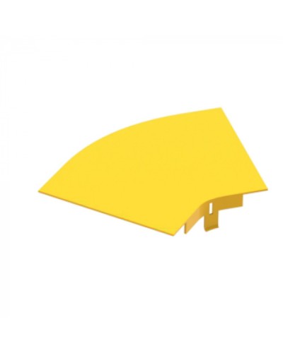 Крышка горизонтального поворота 45° оптического лотка 120 мм, желтая LANMASTER (LAN-OT120-HC45C) в Октябрьском Аксессуары для лотков Pintop.ru