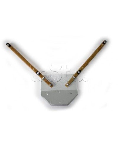 Узел с двумя стеклопластиковыми консолями для крепления двух блоковна плоскость заграждения, стены зданияили на другие электропроводные предметы Омега-микродизайн УКБ-22 в Октябрьском Кронштейны и планки для извещателей Pintop.ru