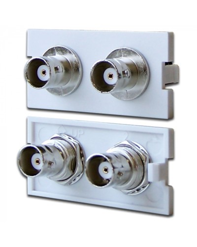 Вставка модульная с 2-мя BNC-адаптерами в розетку LAN-MB, белая LANMASTER (LAN-MBP-2BNC-WH) в Октябрьском Патч-корды оптические Pintop.ru