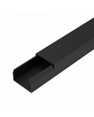 Кабель-канал черный 2-й замок в п/э 25х16 мм (50 м/уп) Промрукав (PR03.0212) в Октябрьском Огнестойкие кабельные линии Pintop.ru