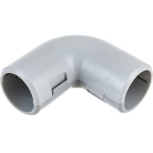 CI16G Угол 90 гр.(2част.), без галогена, для труб D16мм, цвет белый (1уп = 50шт) Экопласт (41216-50HF-W)