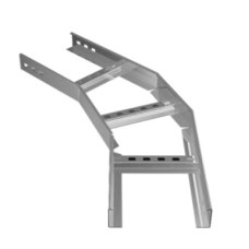 Угол горизонтальный 45° 200х50 (1,2) для лестничного лотка ПожТехКабель (650-301)