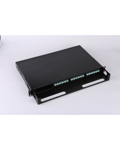 Бокс 19 на 4 кассеты MPO, 1U, черный LANMASTER LAN-FOBM-4MCS-1U в Октябрьском Кросс оптический Pintop.ru