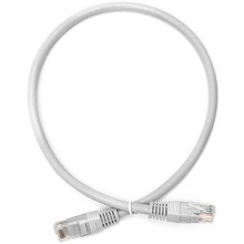 Патч-корд RJ45 TWT UTP кат.6, с заливными колпачками, 0.5 м, серый TWT TWT-45-45-0.5/6-GY