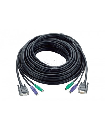 КВМ-кабель с интерфейсами PS/2, VGA (20м) ATEN 2L-1020P в Октябрьском Видеоусилители, Модуляторы, Делители Pintop.ru