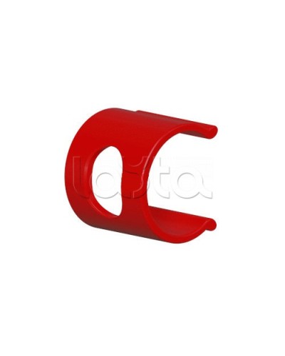 Клипса для крепления наклеек с калиброванными отверстиями D25 (50шт.), цвет красный Экопласт (49626-50) в Октябрьском Держатели, клипсы, скобы Pintop.ru