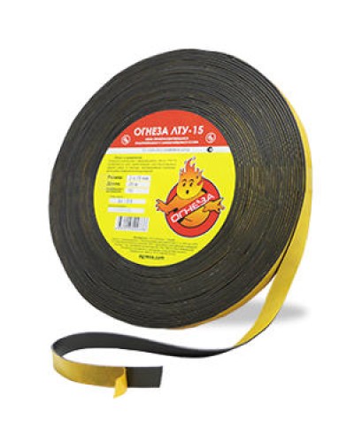 Лента термоуплотнительная Огнеза ОГНЕЗА-ЛТУ 2*15 мм., рулон 25 пог.м. в Октябрьском Дополнительное оборудование пожаротушения Pintop.ru